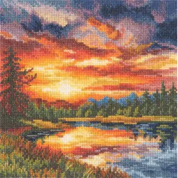 Siuvinėjimo kryželiu rinkiniai "Saulės spalva" 15,5x15,5 cm RTOM1031