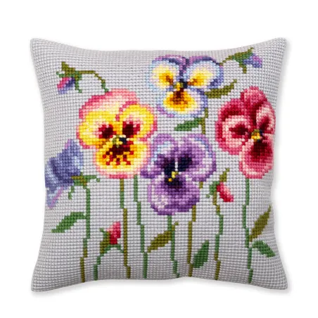 Cushion kit Pansies 40 X 40 cm CDA5384