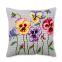 Kit coussin Pensées 40 X 40 cm CDA5384