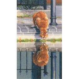 Kryželiu siuvinėjimo rinkiniai „Viskas atrodo aukštyn kojomis“ 10x17,5 cm RTOM1036