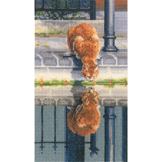 Kryželiu siuvinėjimo rinkiniai „Viskas atrodo aukštyn kojomis“ 10x17,5 cm RTOM1036