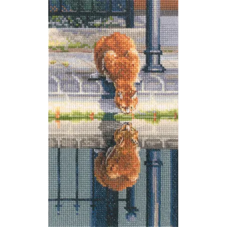 Kryželiu siuvinėjimo rinkiniai „Viskas atrodo aukštyn kojomis“ 10x17,5 cm RTOM1036