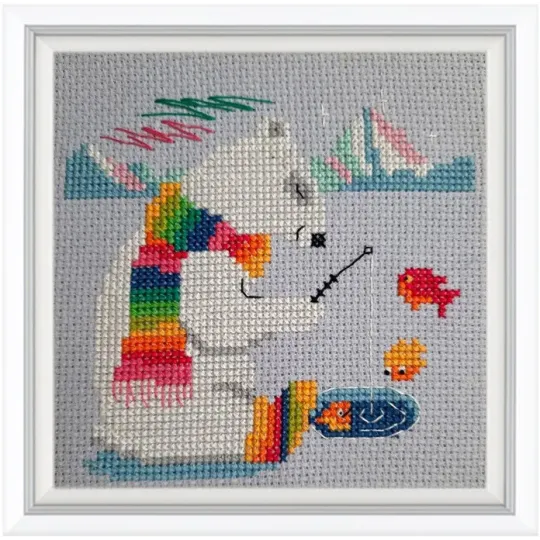 Cross-Stitch Kit "Fisherman" 11x10 cm RTOH001