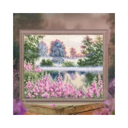 Kryželiu siuvinėjimo rinkinys Pink fog RTOM987