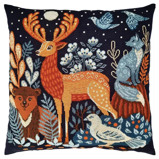 Kits de point de croix "Quand la nuit tombe" 40x40 cm RTOCU087