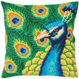 Cushion kit Proud peacock  40 X 40 cm CDA5327