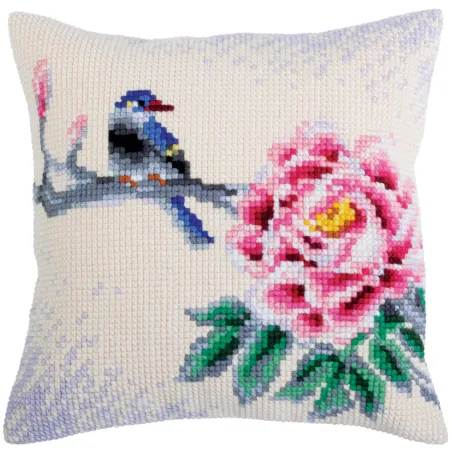 Kissen-Set Blume und Vogel 40 x 40 cm CDA5319