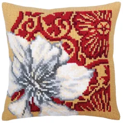 Coussin blanc lotus 40 X 40 cm CDA5330