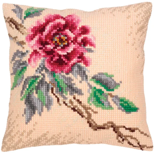Kit de coussin Pivoine tendre 40 X 40 cm CDA5318