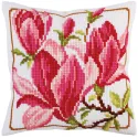 Cushion kit Magnolia flowers 40 X 40 cm CDA5292