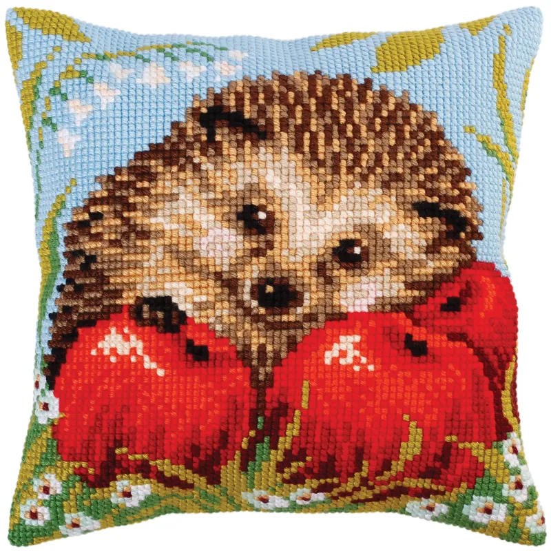 Kissen-Set Igel mit Äpfeln 40 x 40 cm CDA5271