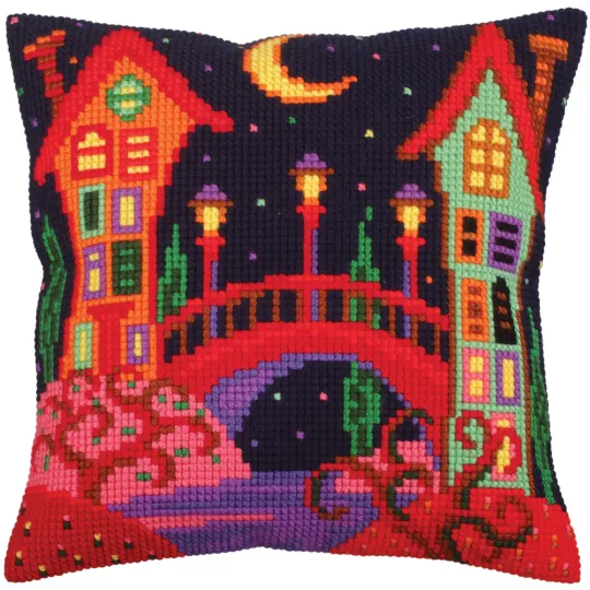 Kissen-Set Brücke zum Märchen 40 X 40 cm CDA5257