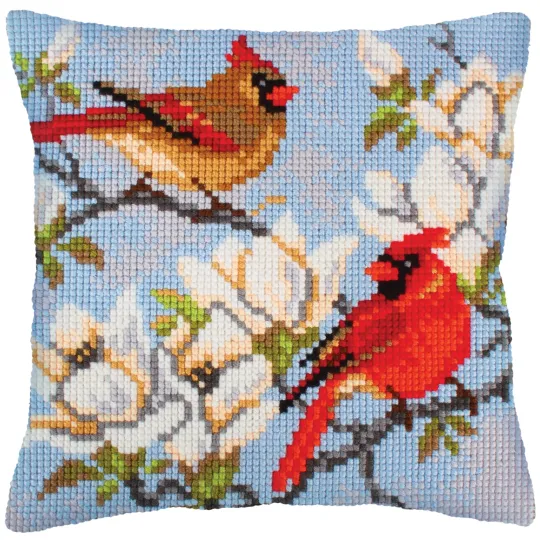 Cushion kit On a branch of magnolia 40 X 40 cm CDA5239