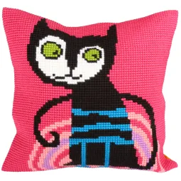 Kit coussin Chat échappé 40 X 40 cm CDA5231