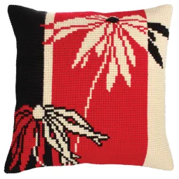 Pagalvės rinkinys Raudonas ir Juodas 40 X 40 cm CDA5228