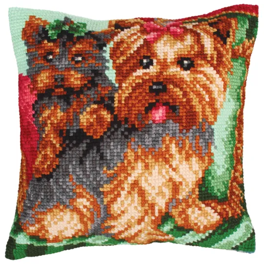 Kit de coussin Chiens sur fauteuil 40 X 40 cm CDA5214