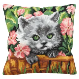 Kit coussin Minou - Chat 40 x 40 cm CDA5163