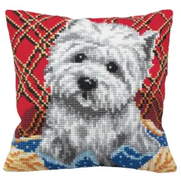 Kit de coussin Bichon - Chien 40 x 40 cm CDA5161