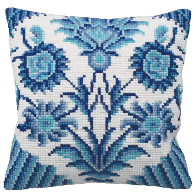 Cushion kit Left blue flowers 40 x 40 cm CDA5115