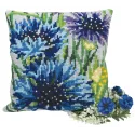 Kissenbezug-Set Blaue Blumen 40 x 40 cm CDA5108