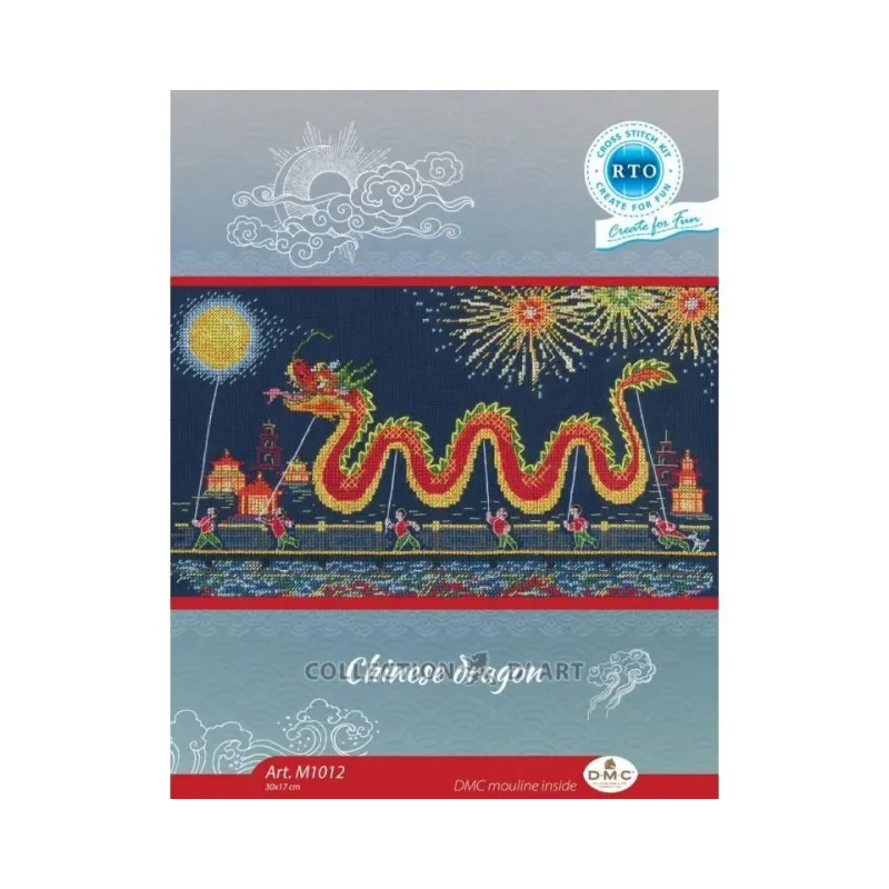 Kit de point de croix "Dragon chinois" RTOM1012