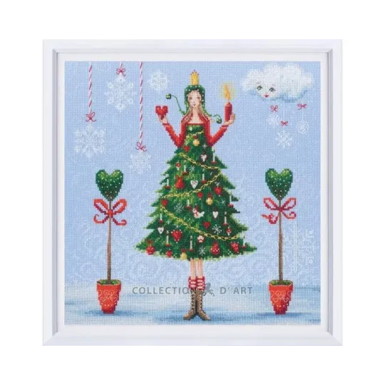 Набор для вышивания крестом «Дама в зеленом платье» RTOM1007