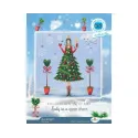 Cross-stitch kit "Lady in a green dress" RTOM1007