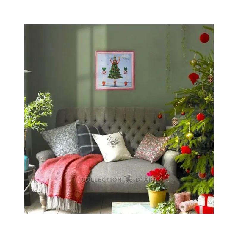 Cross-stitch kit "Lady in a green dress" RTOM1007