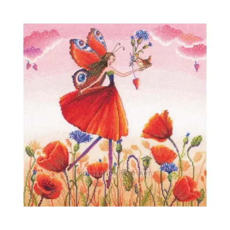 Kit de point de croix "Couleur coquelicot" RTOM1002