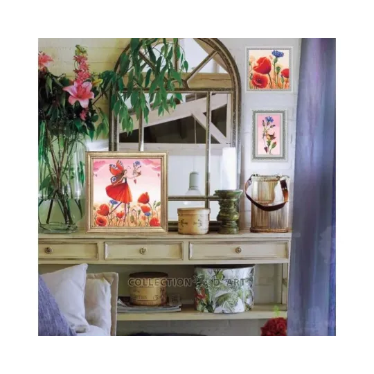 Kit de point de croix "Couleur coquelicot" RTOM1002