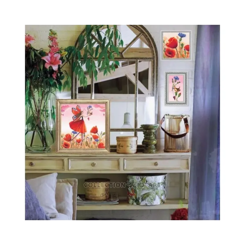 Kit de point de croix "Couleur coquelicot" RTOM1002