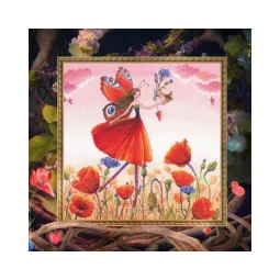 Kit de point de croix "Couleur coquelicot" RTOM1002