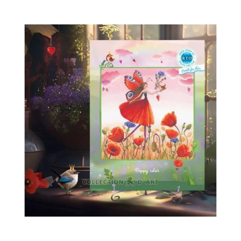 Набор для вышивания крестиком "Цвет мака" RTOM1002