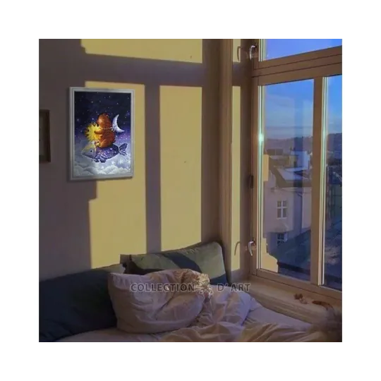 Kryželiu siuvinėjimo rinkinys "Jojimas ant stebuklingo žuvies" RTOM947