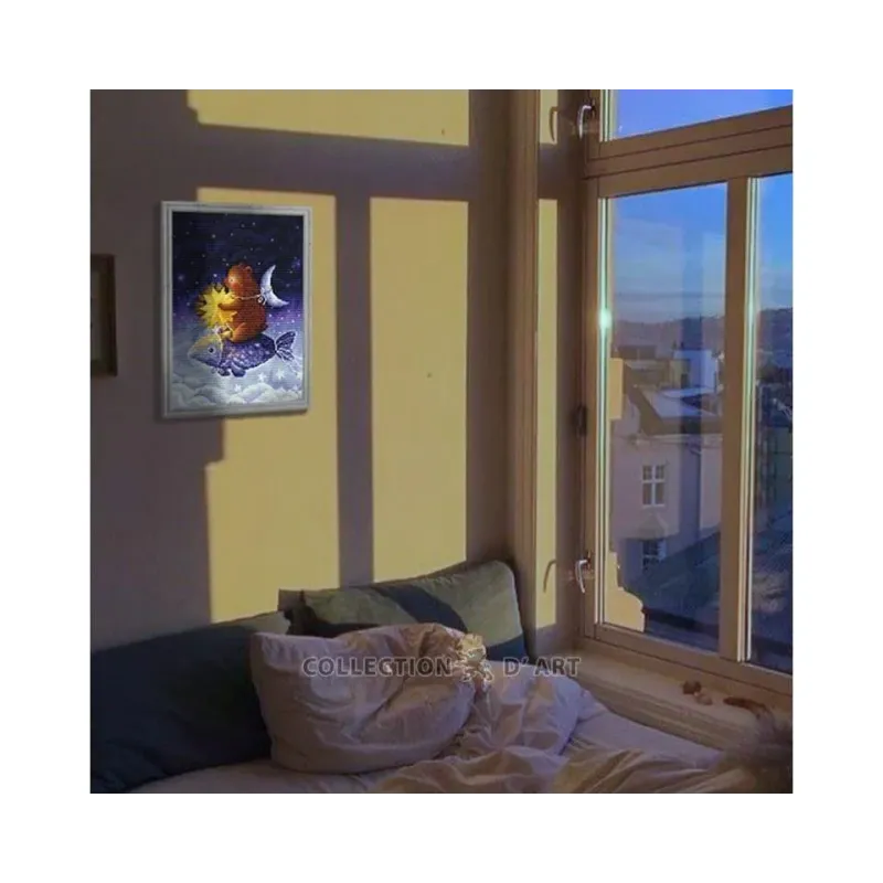 Набор для вышивания крестиком "Езда на волшебной рыбе" RTOM947