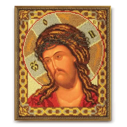 Ikone besticktes Stickset "Christus in der Dornenkrone" RB-177