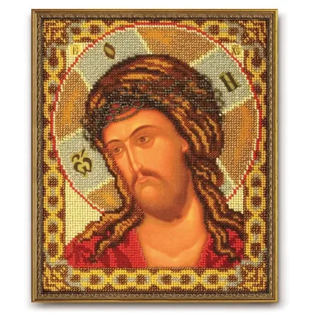 Icon beaded embroidery kit "Christ In The Crown Of Thorns" RB-177