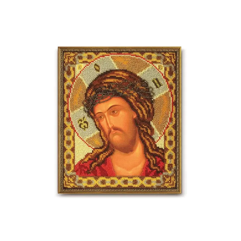Icon beaded embroidery kit "Christ In The Crown Of Thorns" RB-177