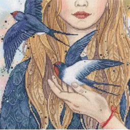 Kreuzstich-Set "Schwalben" M984