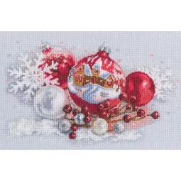 Набор для вышивания крестом "Елочные шары" RTOM921