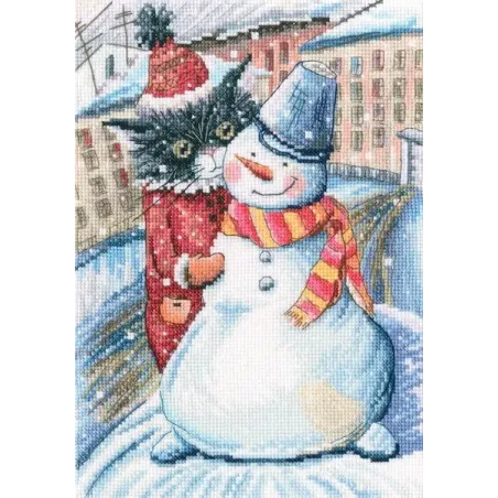 Kit de point de croix "Il y avait des chats. Je rends le monde plus beau... M915