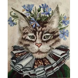Cross-stitch kit "A cat named „Cornflower” M909