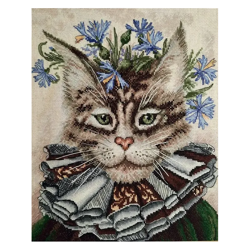 Kreuzstich-Set "Eine Katze namens „Cornflower” M909