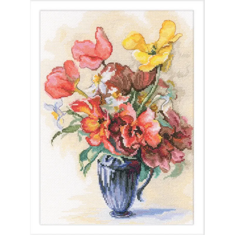 Kit point de croix "Tulipes et jonquilles" RTOM886