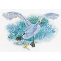 Kreuzstich-Set "Weiße Gans auf weißem Schnee" M854