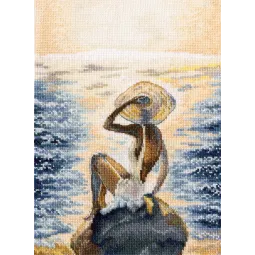 Kit point de croix "Avec le goût du sel, du vent et du soleil" RTOM848