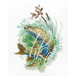 Набор для вышивания крестиком "Серебристый люче" M783