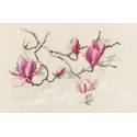Kit point de croix "Fleurs de Magnolia" RTOM732
