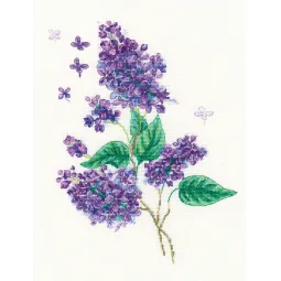 Kit point de croix "Brindille de lilas" RTOM723