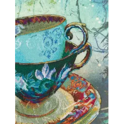 Cross-stitch kit with printed background "Antique porcelain" M70021